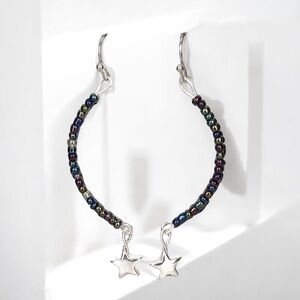 5 For $25💫Iridescent Beads Arc Star Dangles Earrings